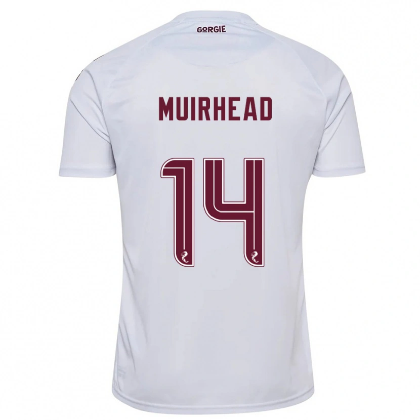 Danxen Dames Owen Muirhead #14 Wit Bordeauxrood Uitshirt Uittenue 2025/26 T-Shirt