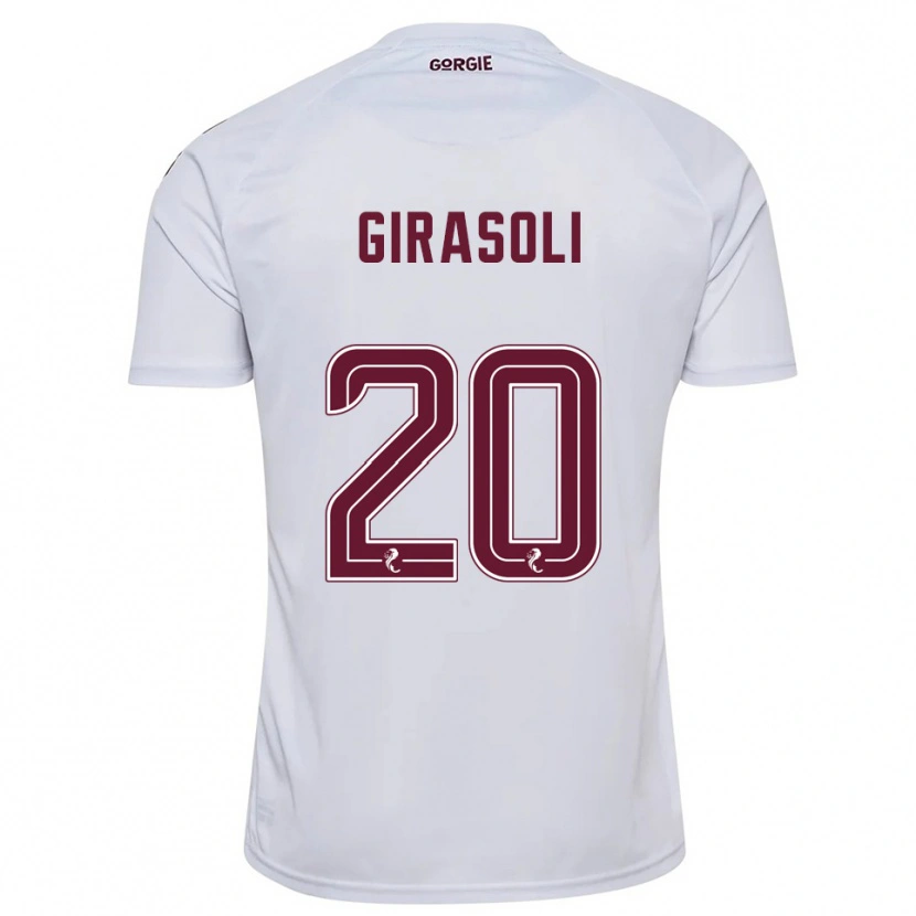 Danxen Dames Carly Girasoli #20 Wit Bordeauxrood Uitshirt Uittenue 2025/26 T-Shirt