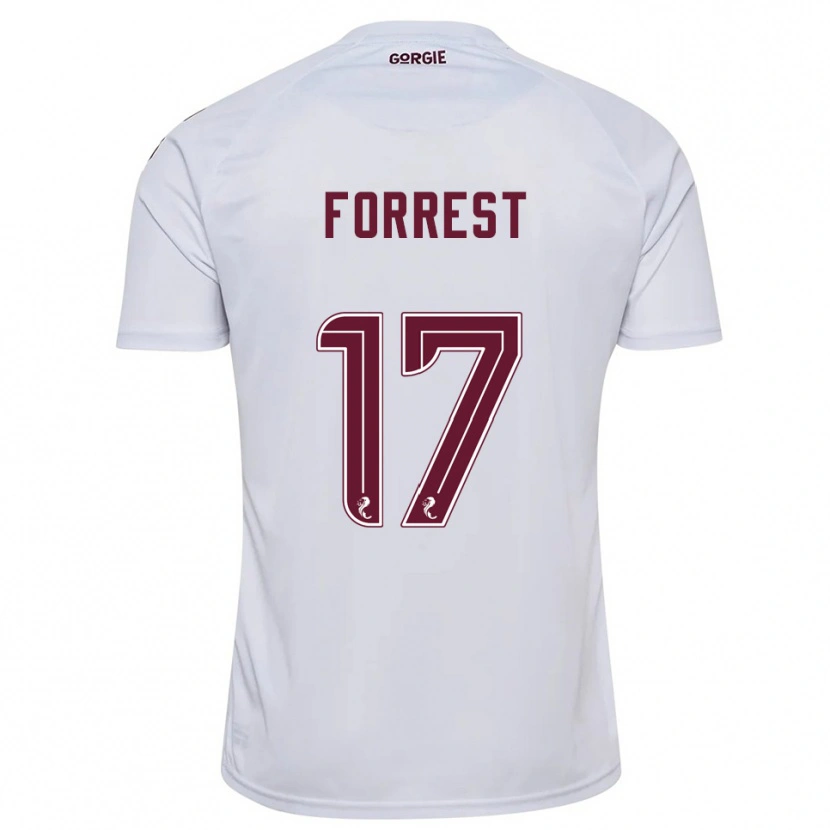 Danxen Dames Alan Forrest #17 Wit Bordeauxrood Uitshirt Uittenue 2025/26 T-Shirt