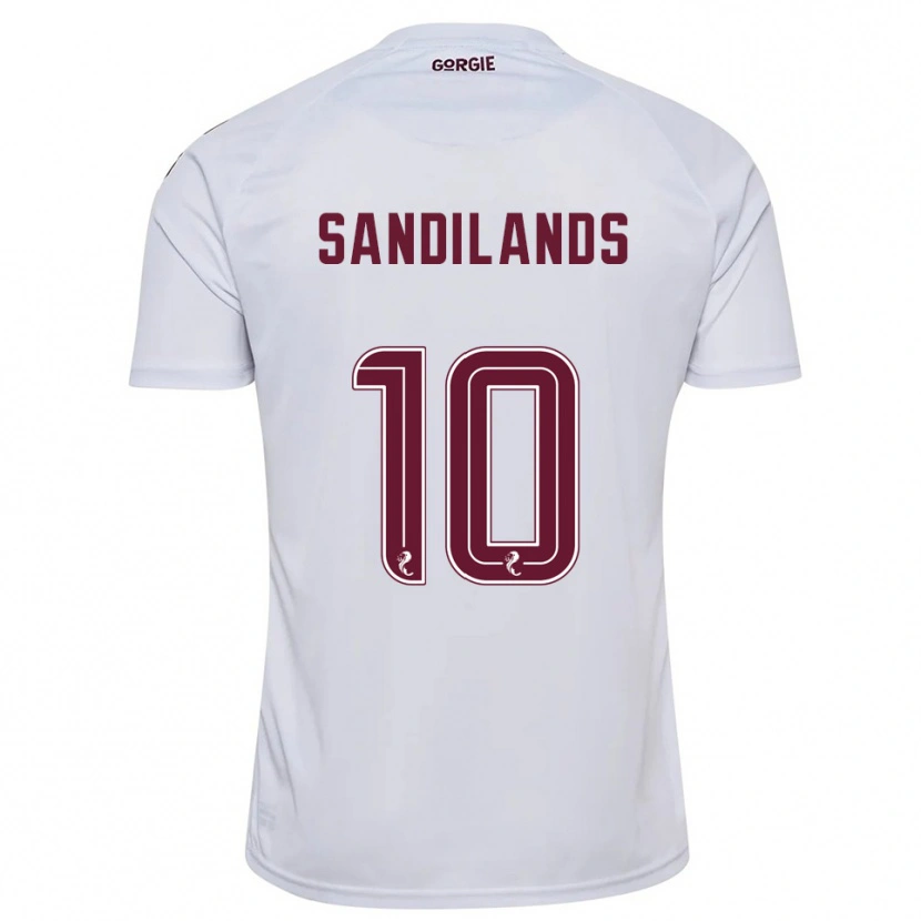 Danxen Dames Callum Sandilands #10 Wit Bordeauxrood Uitshirt Uittenue 2025/26 T-Shirt