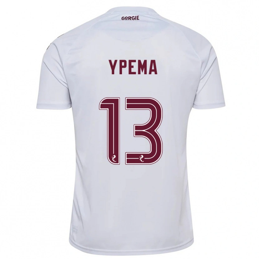 Danxen Dames Danique Ypema #13 Wit Bordeauxrood Uitshirt Uittenue 2025/26 T-Shirt