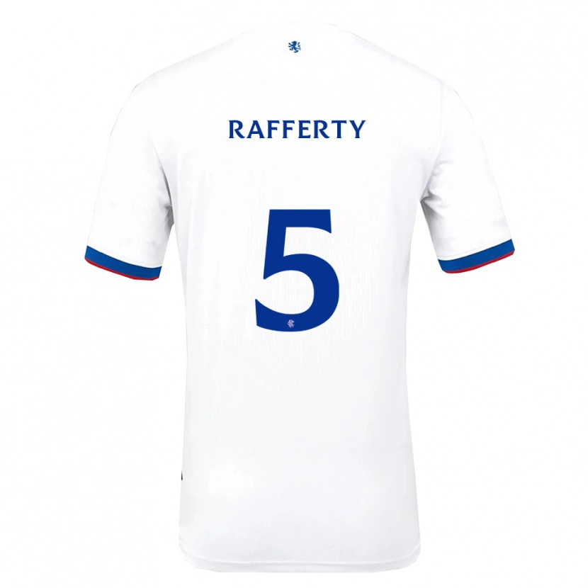 Danxen Dames Laura Rafferty #5 Wit Rood Blauw Uitshirt Uittenue 2025/26 T-Shirt