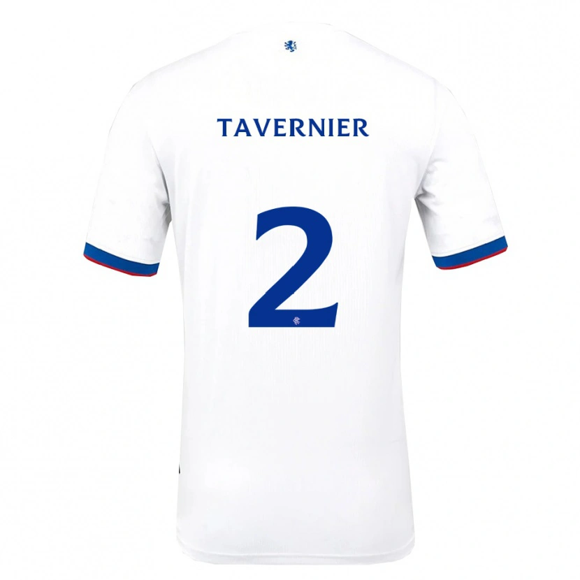 Danxen Dames James Tavernier #2 Wit Rood Blauw Uitshirt Uittenue 2025/26 T-Shirt