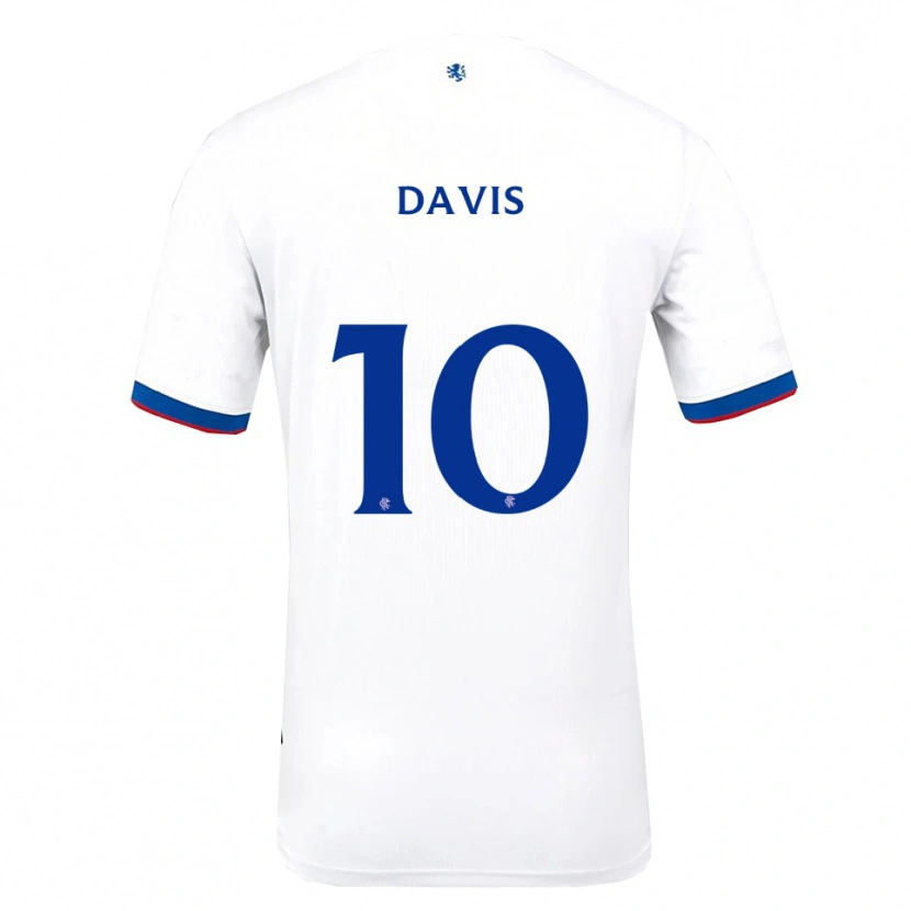 Danxen Dames Steven Davis #10 Wit Rood Blauw Uitshirt Uittenue 2025/26 T-Shirt