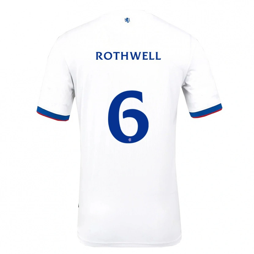 Danxen Dames Joe Rothwell #6 Wit Rood Blauw Uitshirt Uittenue 2025/26 T-Shirt