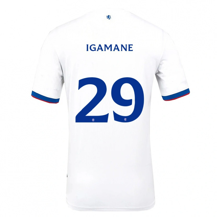 Danxen Dames Hamza Igamane #29 Wit Rood Blauw Uitshirt Uittenue 2025/26 T-Shirt
