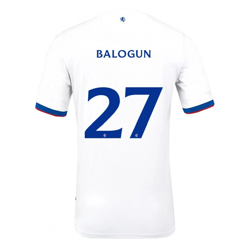 Danxen Dames Leon Balogun #27 Wit Rood Blauw Uitshirt Uittenue 2025/26 T-Shirt