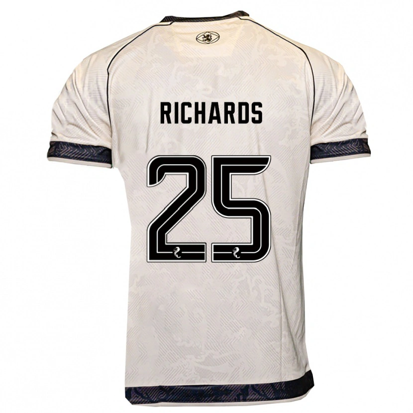 Danxen Dames Dave Richards #25 Wit Zwart Uitshirt Uittenue 2025/26 T-Shirt