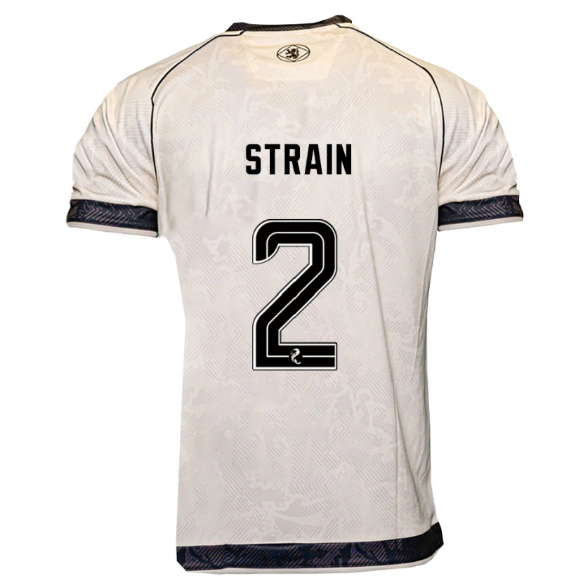 Danxen Dames Ryan Strain #2 Wit Zwart Uitshirt Uittenue 2025/26 T-Shirt