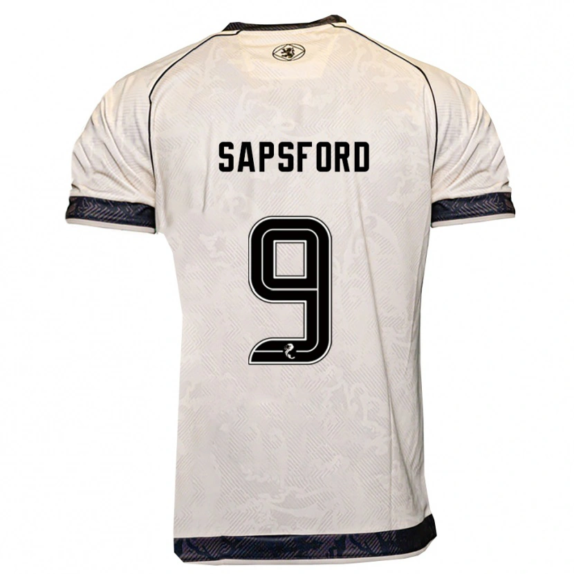 Danxen Dames Zachary Sapsford #9 Wit Zwart Uitshirt Uittenue 2025/26 T-Shirt
