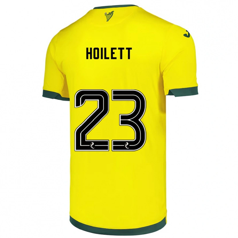 Danxen Dames Junior Hoilett #23 Geel Groen Uitshirt Uittenue 2025/26 T-Shirt