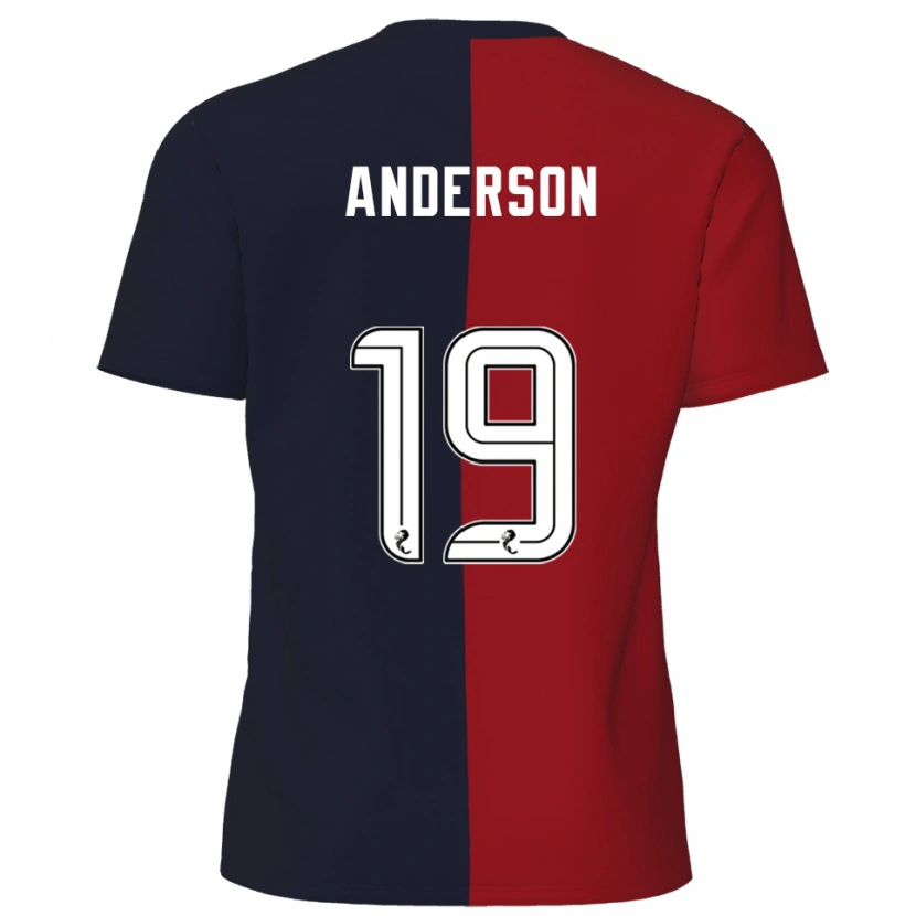Danxen Dames Bruce Anderson #19 Rood Marine Uitshirt Uittenue 2025/26 T-Shirt