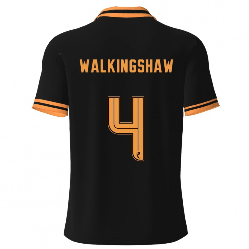 Danxen Dames Rachel Walkingshaw #4 Zwart Geel Uitshirt Uittenue 2025/26 T-Shirt