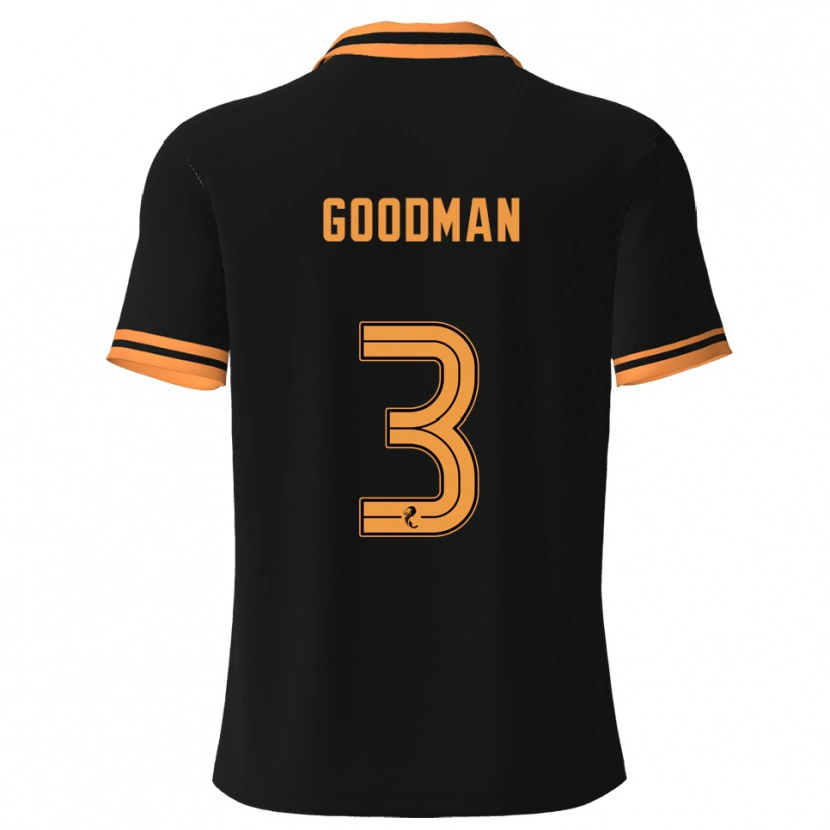 Danxen Dames Mya Goodman #3 Zwart Geel Uitshirt Uittenue 2025/26 T-Shirt