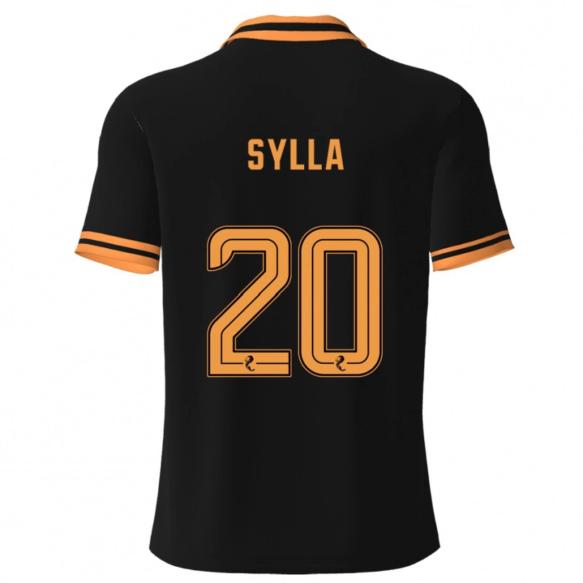 Danxen Dames Mohamad Sylla #20 Zwart Geel Uitshirt Uittenue 2025/26 T-Shirt
