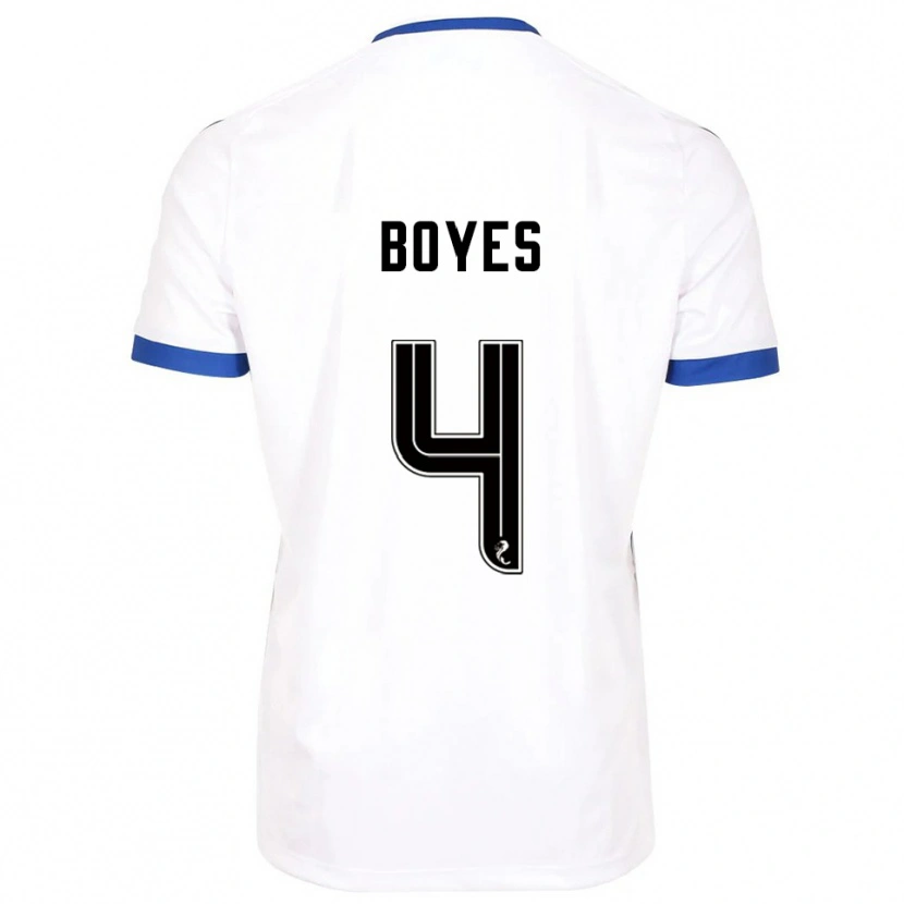 Danxen Dames Morgan Boyes #4 Wit Blauw Uitshirt Uittenue 2025/26 T-Shirt