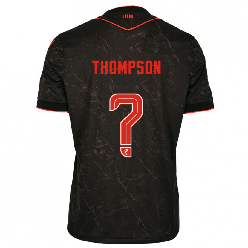 Danxen Dames Struan Thompson #0 Zwart Rood Uitshirt Uittenue 2025/26 T-Shirt
