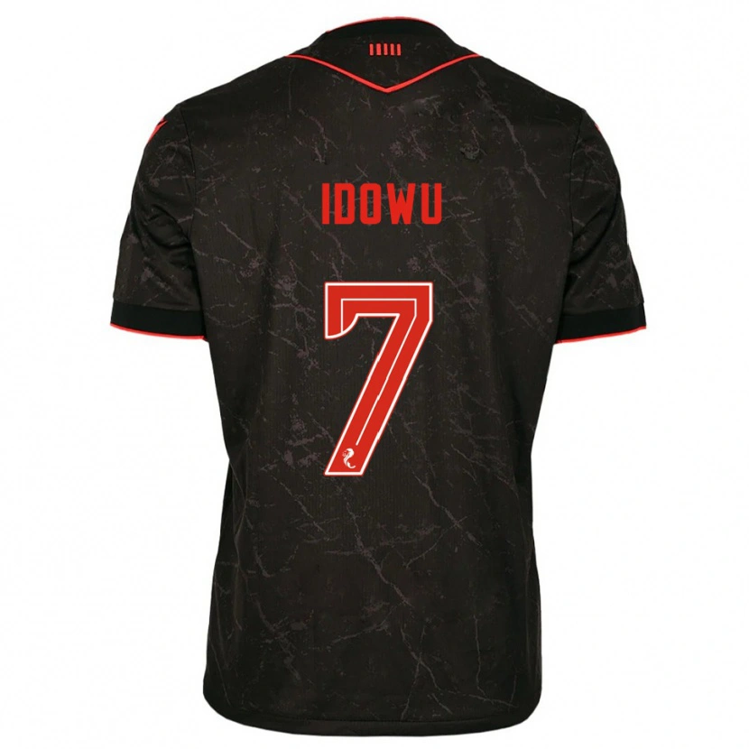 Danxen Dames Roland Idowu #7 Zwart Rood Uitshirt Uittenue 2025/26 T-Shirt