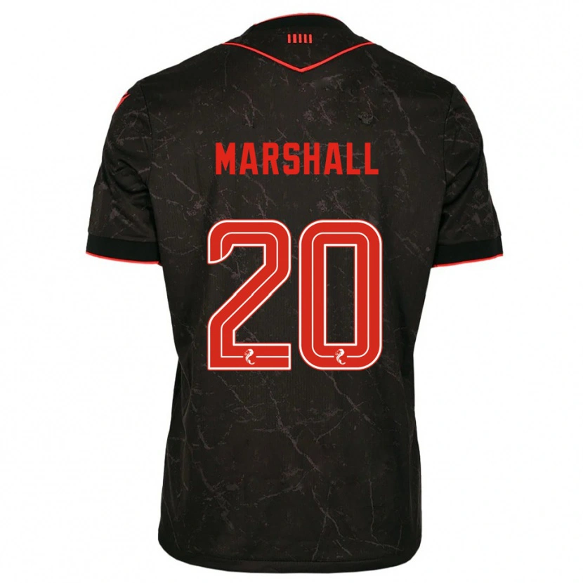 Danxen Dames Lewis Marshall #20 Zwart Rood Uitshirt Uittenue 2025/26 T-Shirt