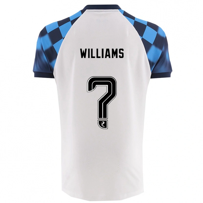 Danxen Dames Cerys Williams #0 Wit Hemelsblauw Uitshirt Uittenue 2025/26 T-Shirt