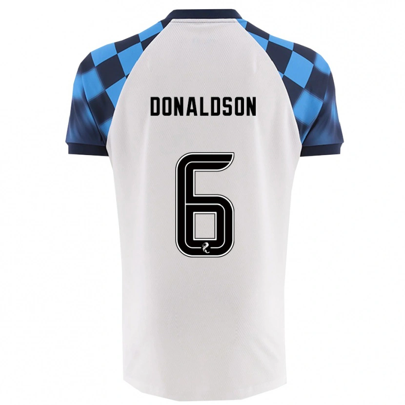Danxen Dames Coll Donaldson #6 Wit Hemelsblauw Uitshirt Uittenue 2025/26 T-Shirt
