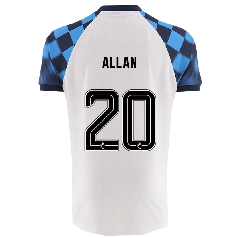 Danxen Dames Connor Allan #20 Wit Hemelsblauw Uitshirt Uittenue 2025/26 T-Shirt