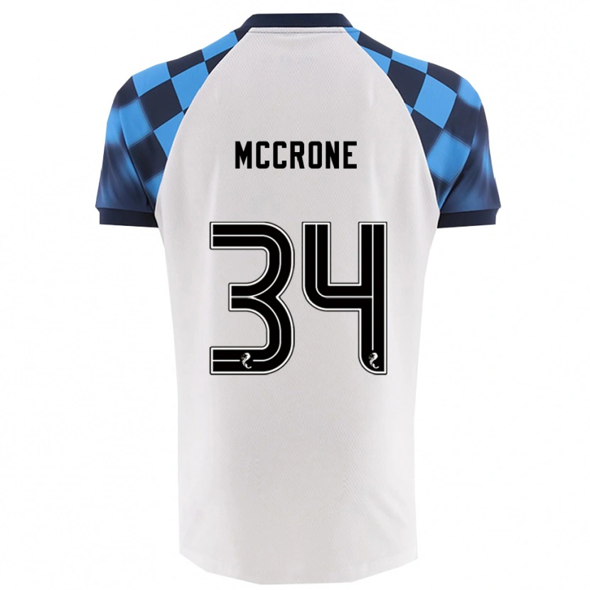 Danxen Dames Caelan Mccrone #34 Wit Hemelsblauw Uitshirt Uittenue 2025/26 T-Shirt