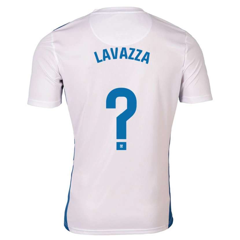 Danxen Kinderen Sebastián Lavazza #0 Wit Blauw Thuisshirt Thuistenue 2025/26 T-Shirt