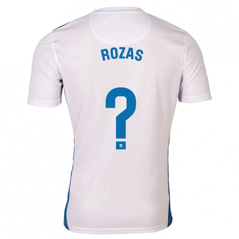 Danxen Kinderen Samuel Rozas #0 Wit Blauw Thuisshirt Thuistenue 2025/26 T-Shirt