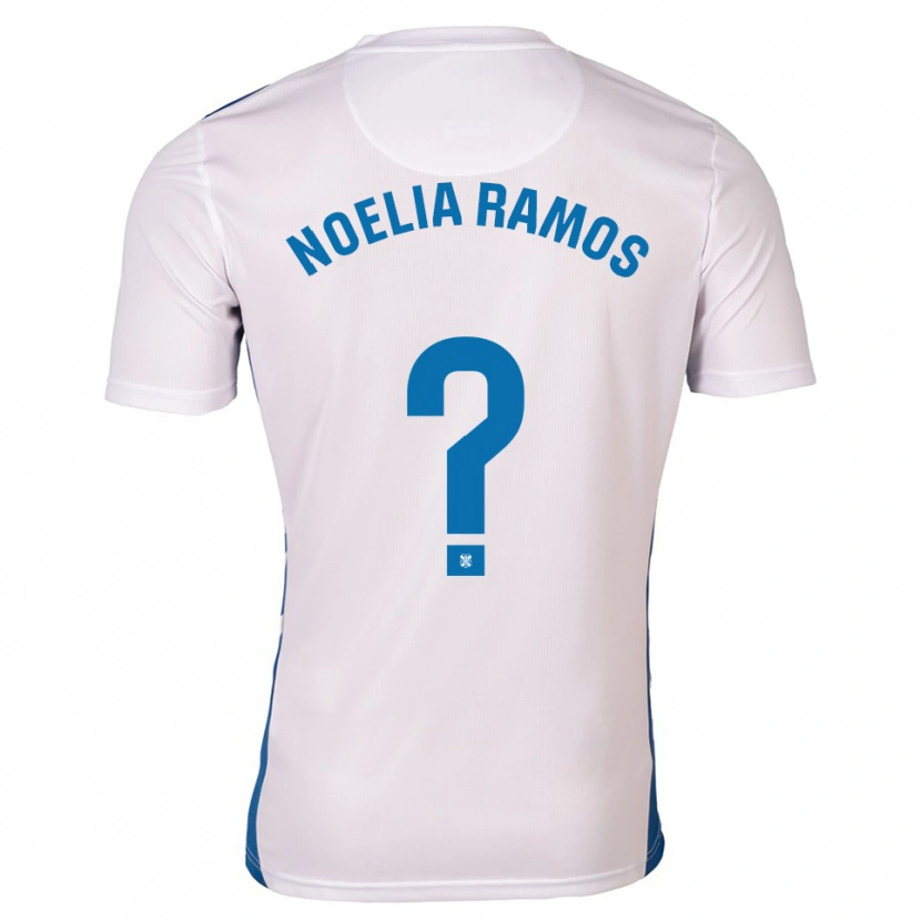 Danxen Kinderen Noelia Ramos Álvarez #0 Wit Blauw Thuisshirt Thuistenue 2025/26 T-Shirt