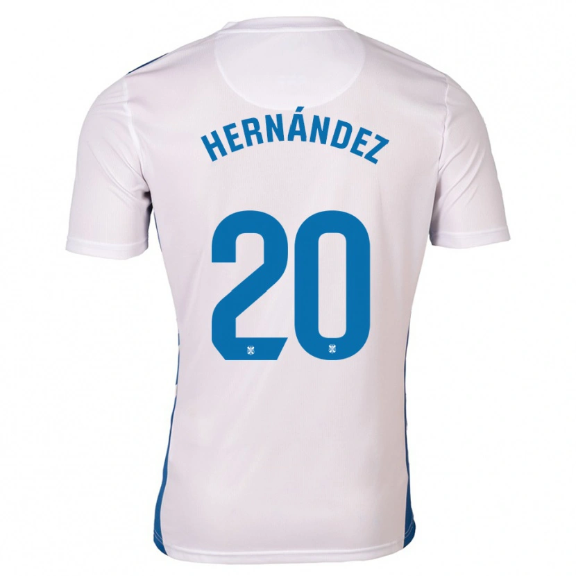 Danxen Kinderen Jesús Hernández #20 Wit Blauw Thuisshirt Thuistenue 2025/26 T-Shirt