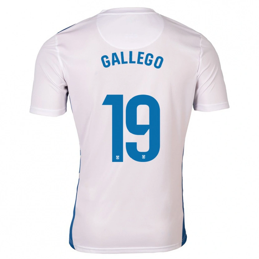 Danxen Kinderen Enric Gallego #19 Wit Blauw Thuisshirt Thuistenue 2025/26 T-Shirt