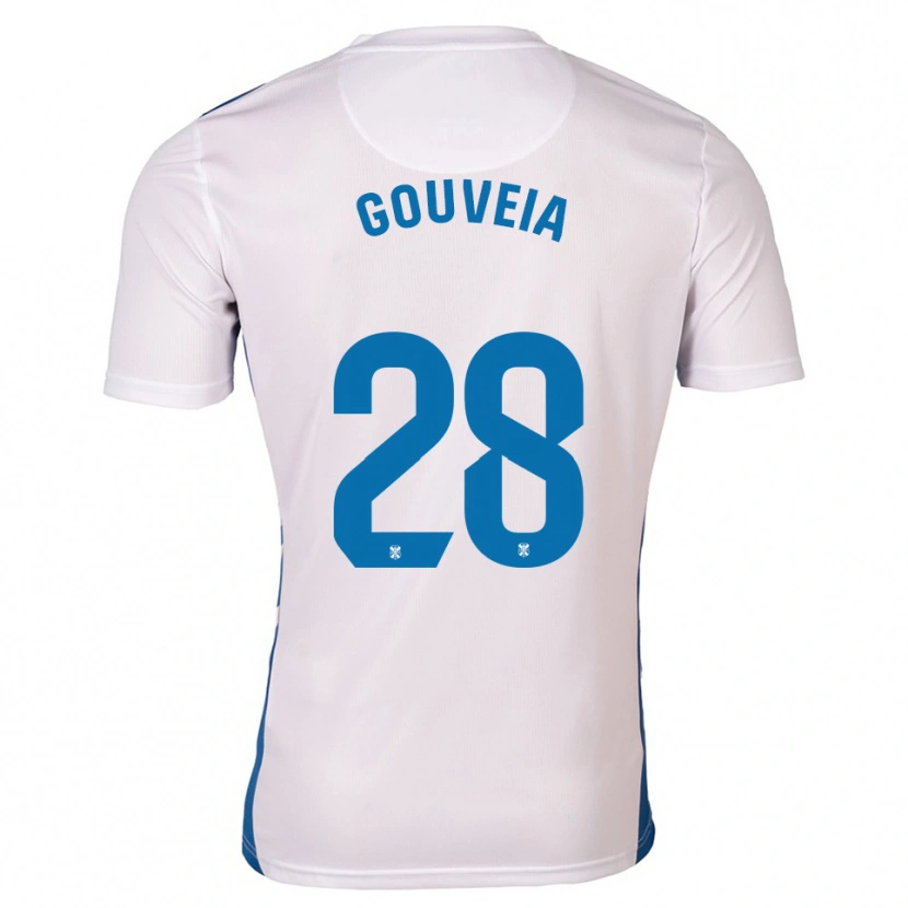 Danxen Kinderen Diego Gouveia #28 Wit Blauw Thuisshirt Thuistenue 2025/26 T-Shirt
