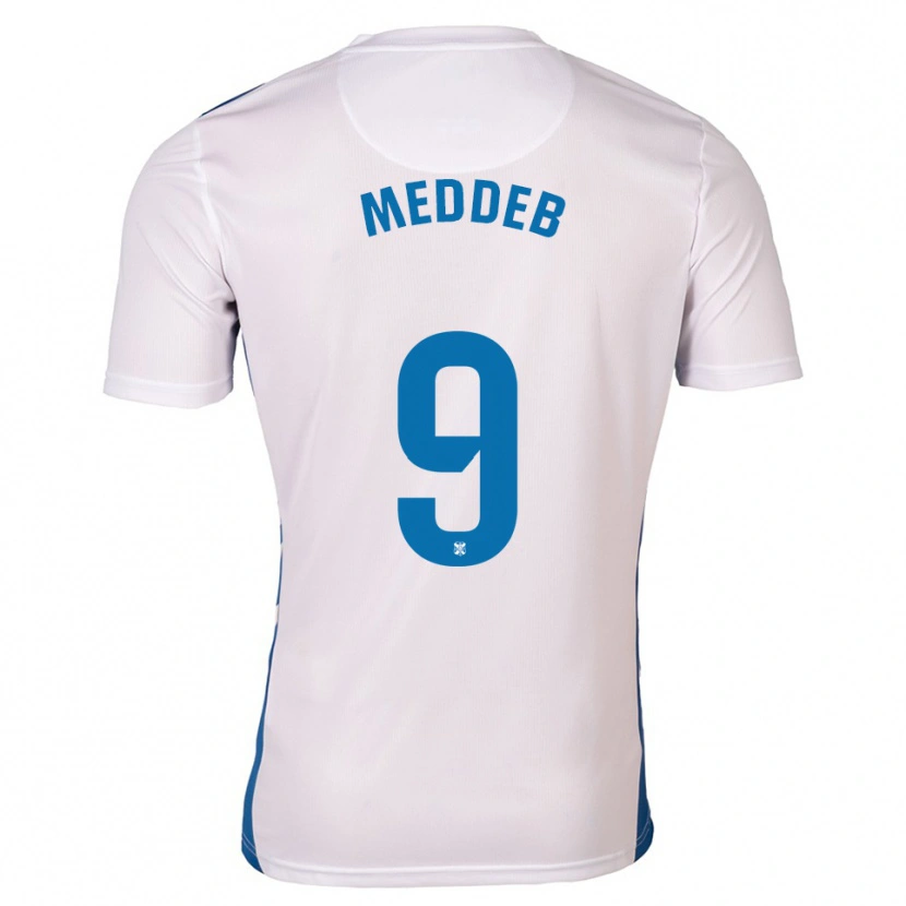 Danxen Kinderen Walid Meddeb #9 Wit Blauw Thuisshirt Thuistenue 2025/26 T-Shirt
