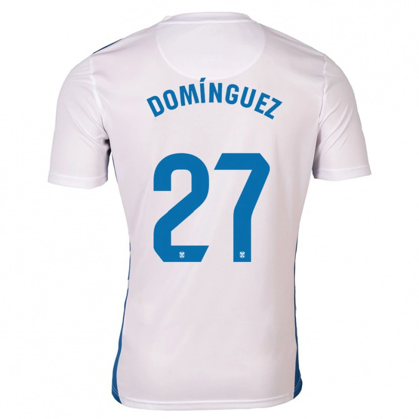Danxen Kinderen Carlos Domínguez #27 Wit Blauw Thuisshirt Thuistenue 2025/26 T-Shirt