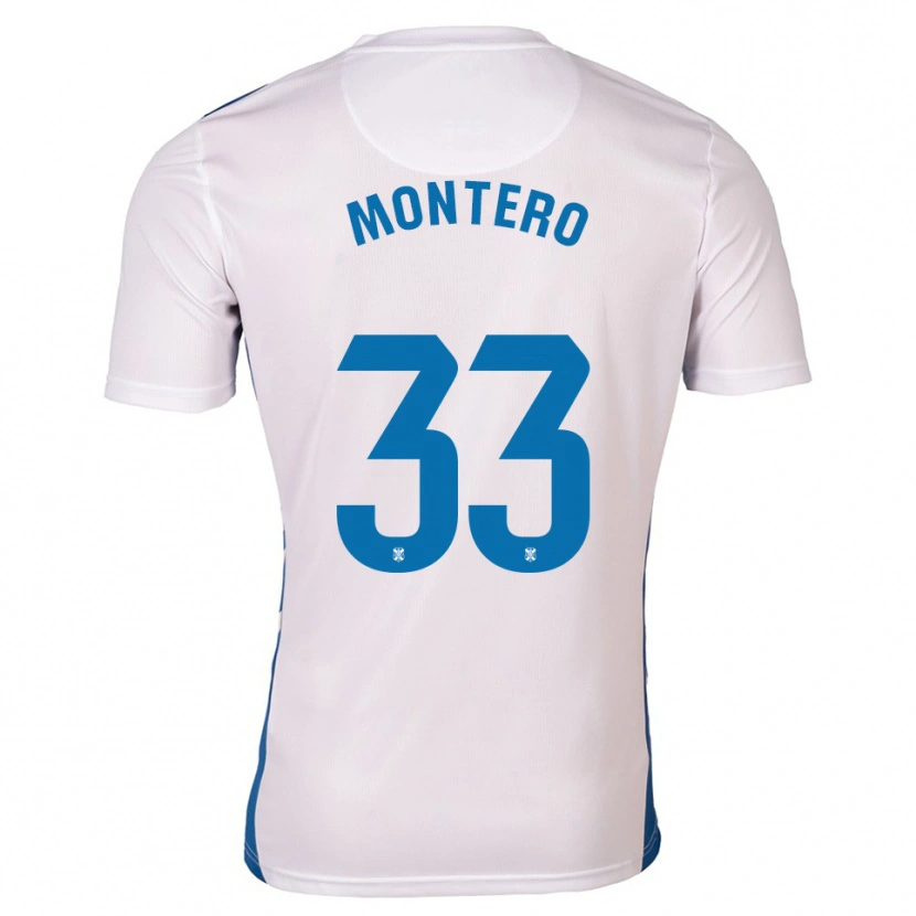 Danxen Kinderen Manuel Montero #33 Wit Blauw Thuisshirt Thuistenue 2025/26 T-Shirt