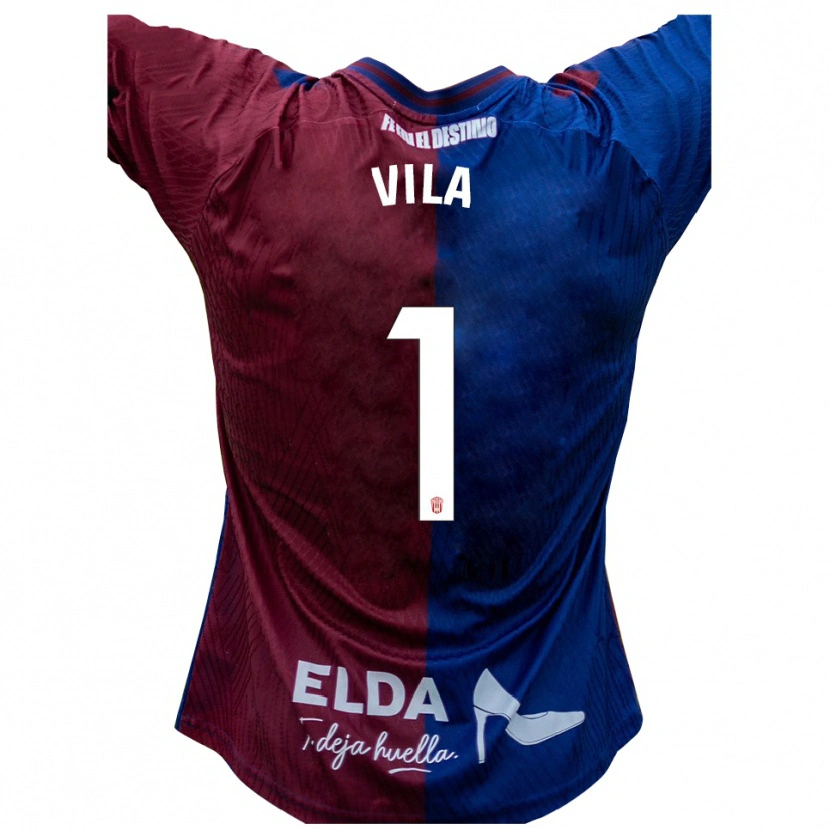 Danxen Kinderen Ramón Vila #1 Blauw Rood Thuisshirt Thuistenue 2025/26 T-Shirt