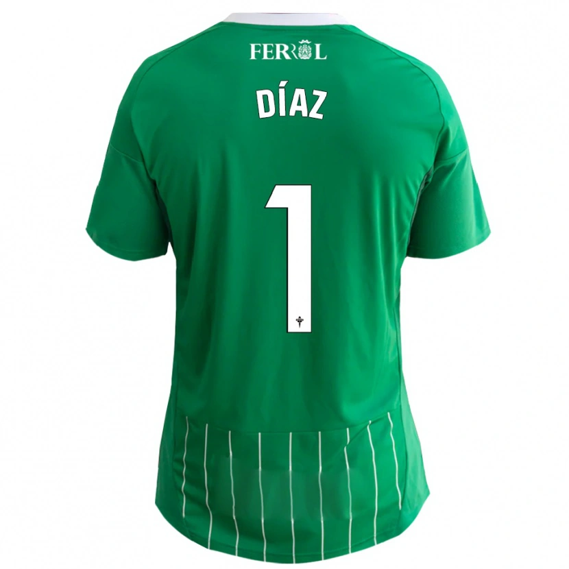 Danxen Kinderen Lucas Díaz #1 Groen Wit Thuisshirt Thuistenue 2025/26 T-Shirt