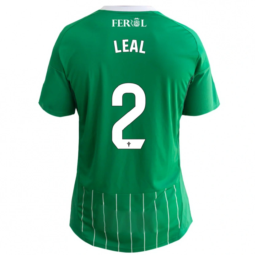 Danxen Kinderen Miguel Leal #2 Groen Wit Thuisshirt Thuistenue 2025/26 T-Shirt