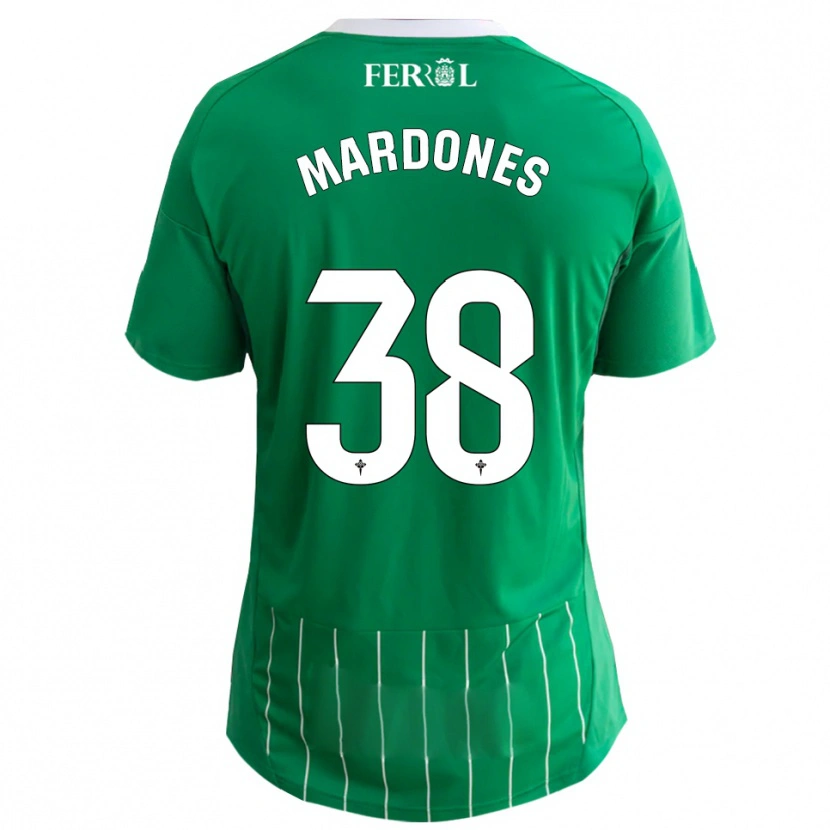 Danxen Kinderen Alvaro Mardones #38 Groen Wit Thuisshirt Thuistenue 2025/26 T-Shirt