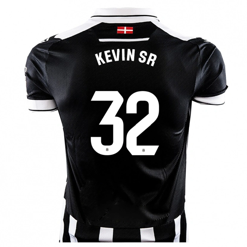 Danxen Kinderen Kevin Sánchez #32 Zwart Wit Thuisshirt Thuistenue 2025/26 T-Shirt