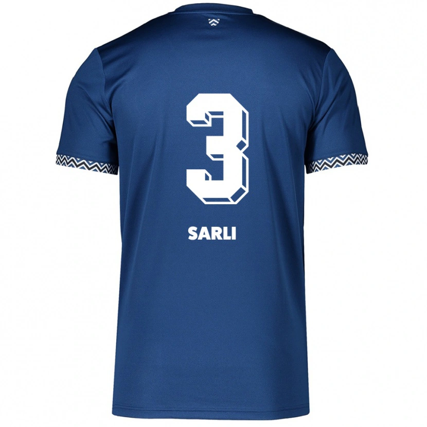 Danxen Kinderen Semih Sarli #3 Marine Wit Thuisshirt Thuistenue 2025/26 T-Shirt