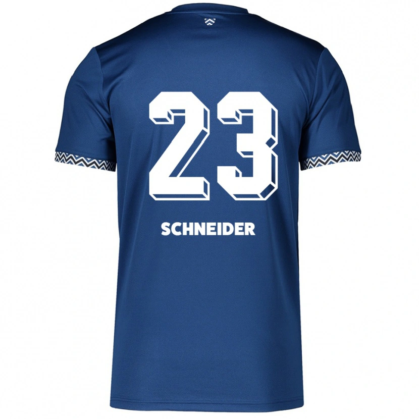 Danxen Kinderen Leon Schneider #23 Marine Wit Thuisshirt Thuistenue 2025/26 T-Shirt