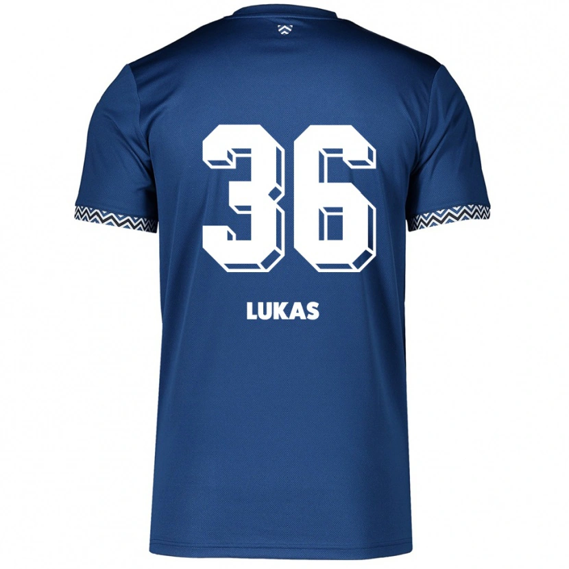 Danxen Kinderen Justin Lukas #36 Marine Wit Thuisshirt Thuistenue 2025/26 T-Shirt