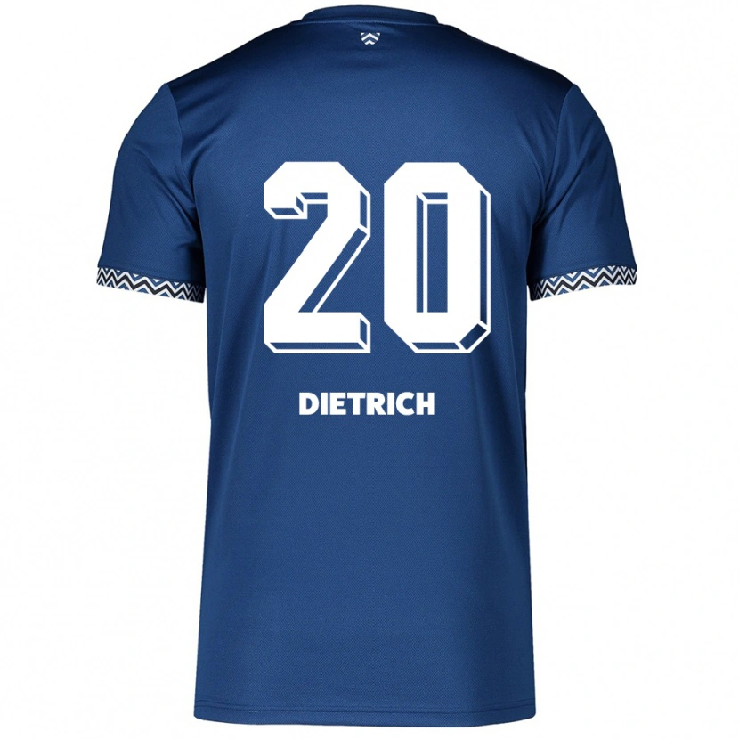 Danxen Kinderen Sam Dietrich #20 Marine Wit Thuisshirt Thuistenue 2025/26 T-Shirt