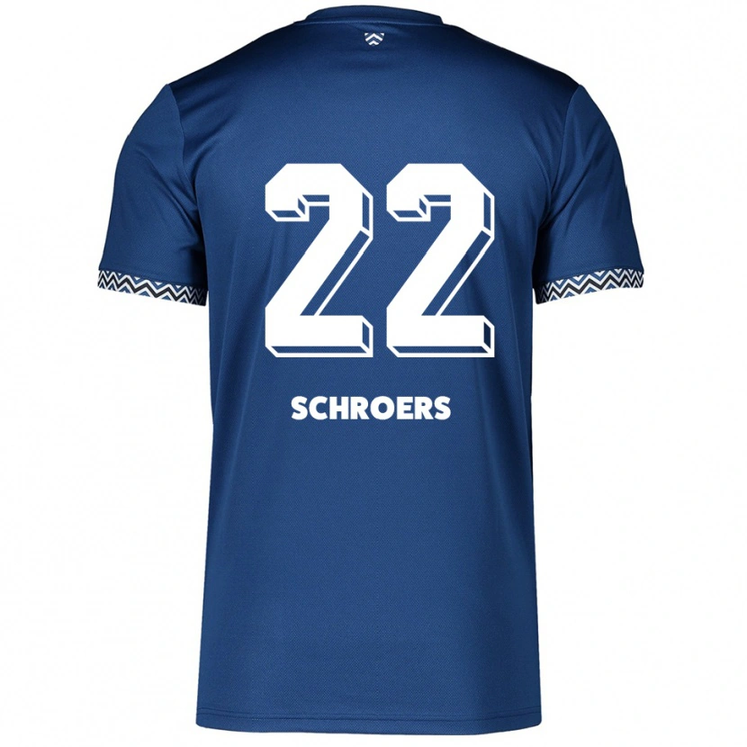 Danxen Kinderen Mika Schroers #22 Marine Wit Thuisshirt Thuistenue 2025/26 T-Shirt