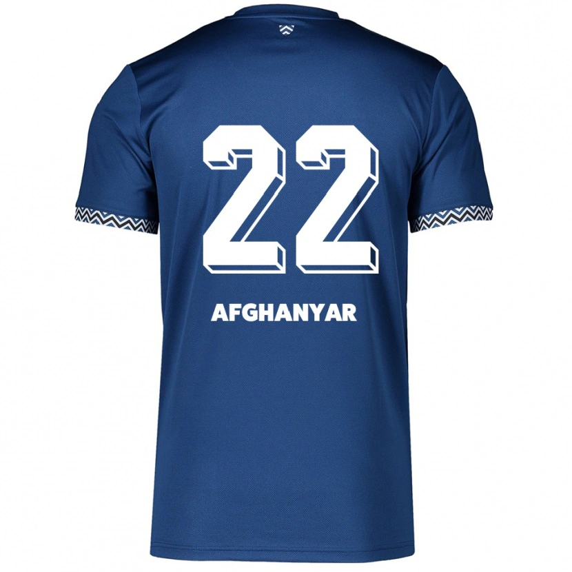 Danxen Kinderen Bellal Afghanyar #22 Marine Wit Thuisshirt Thuistenue 2025/26 T-Shirt