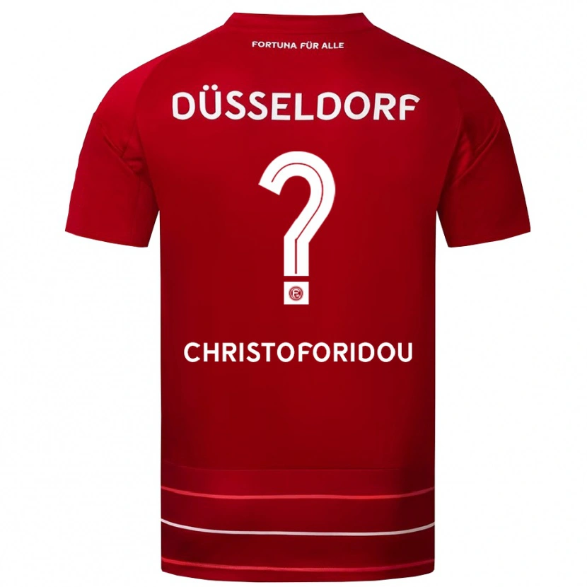 Danxen Kinderen Iliana Maria Christoforidou #0 Rood Wit Thuisshirt Thuistenue 2025/26 T-Shirt