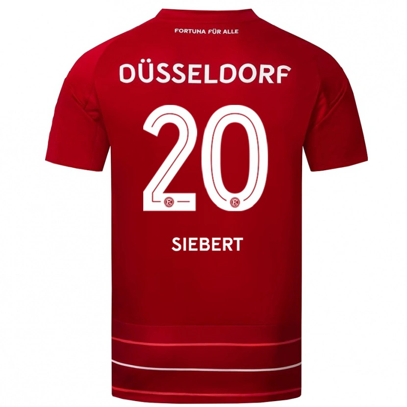 Danxen Kinderen Jamil Siebert #20 Rood Wit Thuisshirt Thuistenue 2025/26 T-Shirt