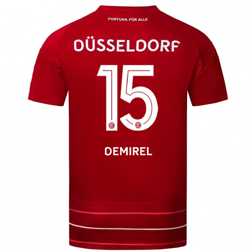 Danxen Kinderen Yalcin Demirel #15 Rood Wit Thuisshirt Thuistenue 2025/26 T-Shirt